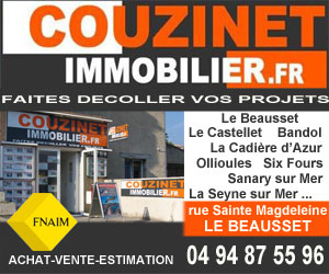 Couzinet Immobilier, votre spécialiste de l’immobilier au Beausset. L’agence Couzinet Immobilier saura vous conseiller dans la vente ou dans votre recherche de villa sur la zone de l’ouest Var.