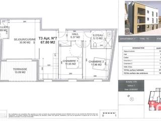 Vente  Appartement T3  de 67 m² à Puget sur Argens 268 500 euros