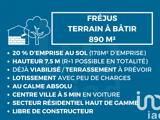 Vente  Terrain de 890 m² à Fréjus 380 000 euros