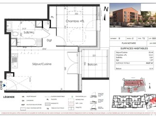 Vente  Appartement F2  de 45 m² à Garéoult 223 000 euros Réf: SFN-1385164-4