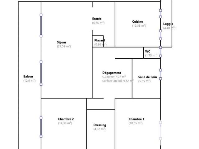 Vente  Appartement T3  de 90 m² à Toulon 180 000 euros Réf: SFN-1633287