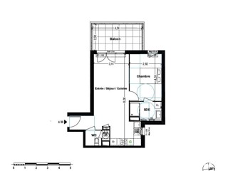 Vente  Appartement F2  de 46 m² à Cogolin 270 000 euros