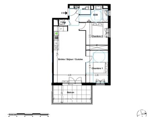 Vente  Appartement T3  de 63 m² à Cogolin 405 000 euros