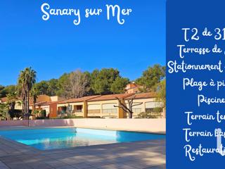 Vente  Appartement F2  de 31 m² à Sanary 198 000 euros