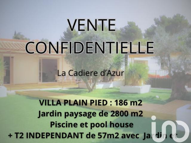 Vente  Maison de 186 m² à La Cadière d'Azur 1 350 000 euros Réf: SFN-1738539