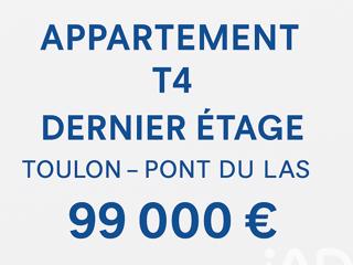 Vente  Appartement T4  de 44 m² à Toulon 99 000 euros