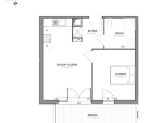 Vente  Appartement T2  de 42 m² à Draguignan 162 470 euros Réf: SFN-1881829-9