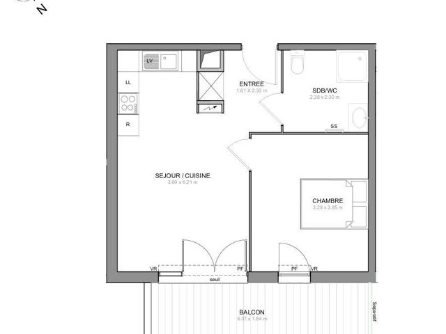 Vente  Appartement T2  de 42 m² à Draguignan 162 470 euros Réf: SFN-1881829-9