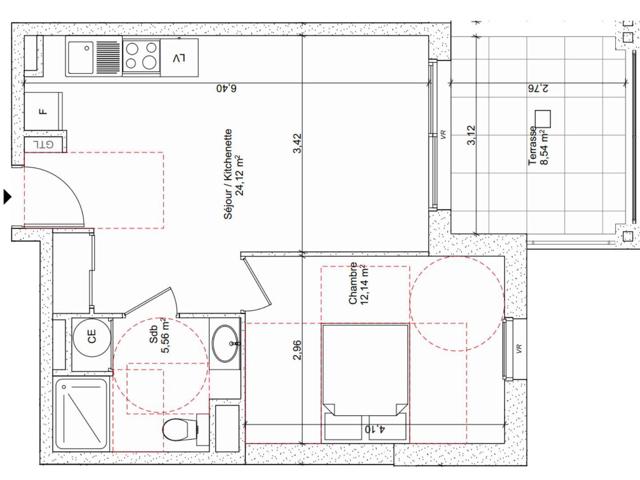 Vente  Appartement T2  de 42 m² à Bormes les Mimosas 244 000 euros Réf: SFN-1896270-1