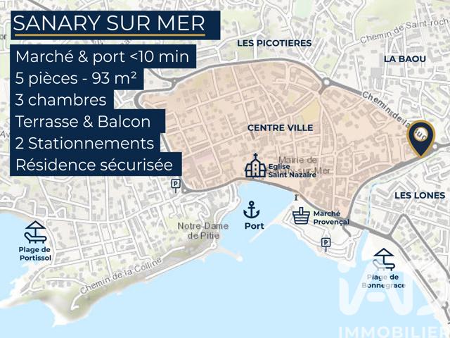 Vente  Appartement F5  de 93 m² à Sanary 795 000 euros Réf: SFN-1748222