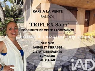 Vente  Appartement F4  de 85 m² à Bandol 490 000 euros Réf: SFN-1945494