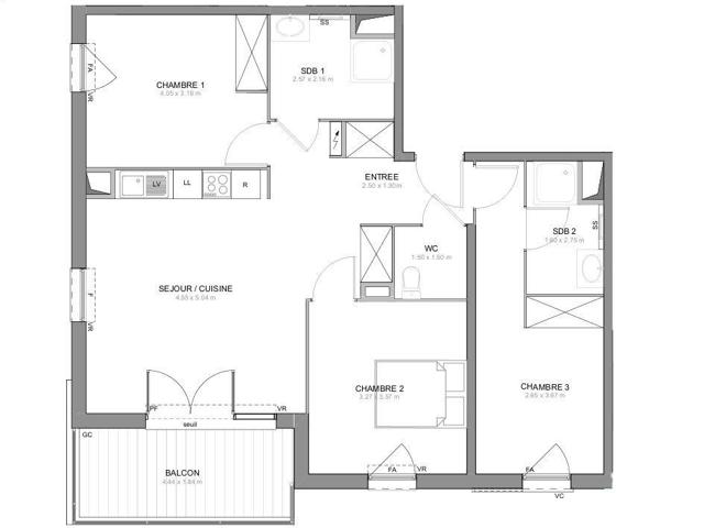 Vente  Appartement F4  de 79 m² à Draguignan 363 200 euros Réf: SFN-1196096-8