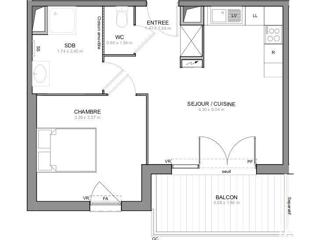 Vente  Appartement T2  de 42 m² à Draguignan 188 500 euros