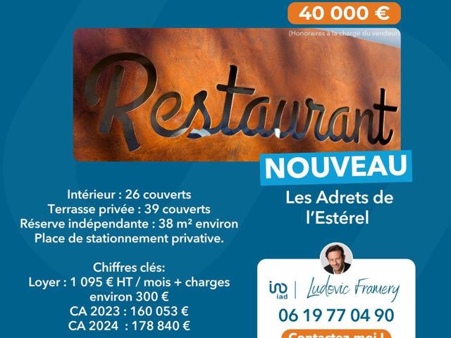 Vente  Local commercial de 69 m² à Les Adrets de l'Estérel 40 000 euros Réf: SFN-1788179