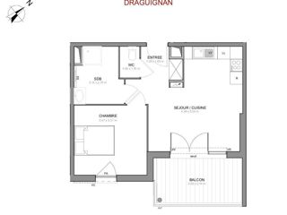 Vente  Appartement T2  de 42 m² à Draguignan 173 723 euros