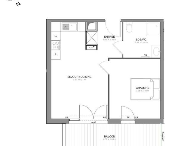 Vente  Appartement T2  de 42 m² à Draguignan 162 470 euros Réf: SFN-1881829-9