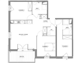 Vente  Appartement F4  de 79 m² à Draguignan 363 200 euros