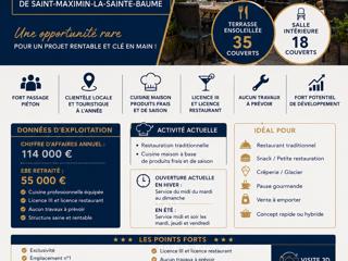 Vente  Local commercial de 50 m² à Saint Maximin la Sainte Baume 132 000 euros