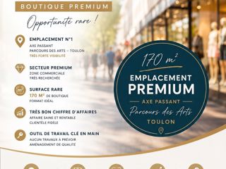 Vente  Local commercial de 170 m² à Toulon 140 000 euros