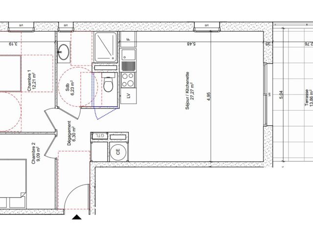 Vente  Appartement F3  de 61 m² à Bormes les Mimosas 362 000 euros Réf: SFN-1896270-10