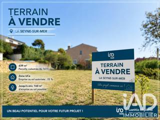 Vente  Terrain de 639 m² à La Seyne 225 000 euros