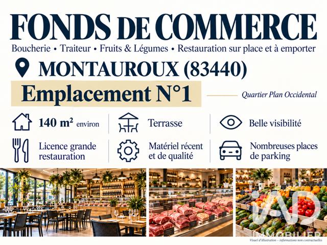 Vente  Local commercial de 140 m² à Montauroux 330 000 euros Réf: SFN-2130402