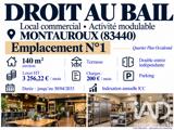 Vente  Local commercial de 140 m² à Montauroux 165 000 euros