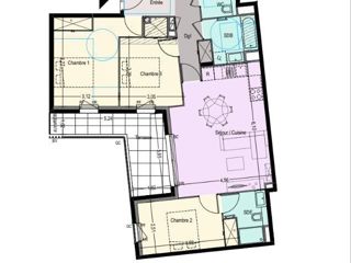 Vente  Appartement T4  de 82 m² à Fréjus 434 000 euros Réf: SFN-2139043-8