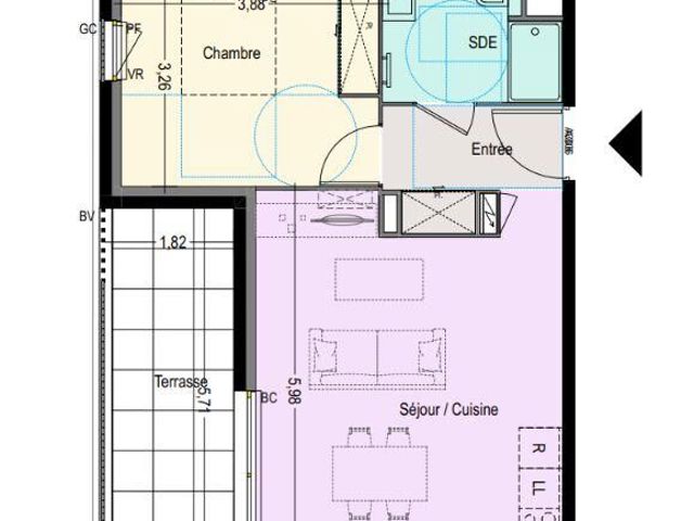 Vente  Appartement F2  de 47 m² à Fréjus 253 000 euros Réf: SFN-2139043-12