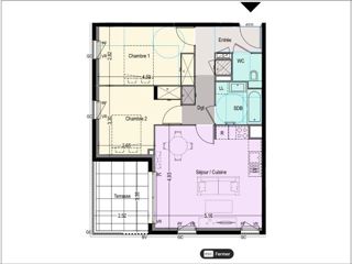 Vente  Appartement F3  de 64 m² à Fréjus 420 000 euros Réf: SFN-2139043-14