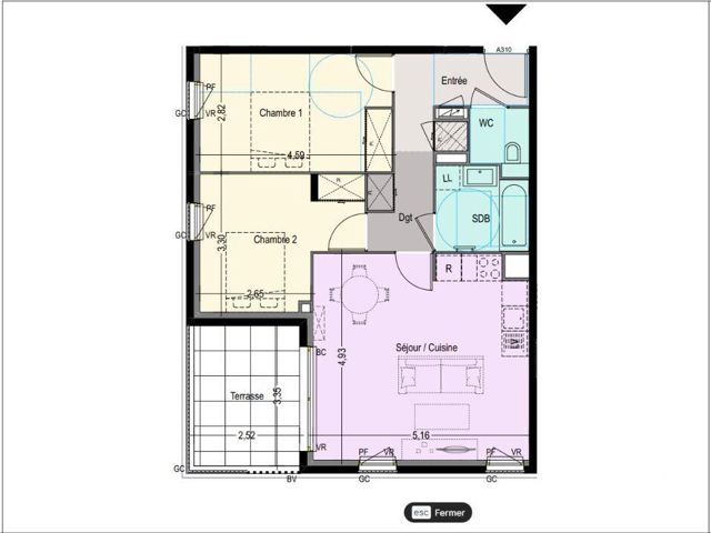 Vente  Appartement F3  de 64 m² à Fréjus 420 000 euros Réf: SFN-2139043-14