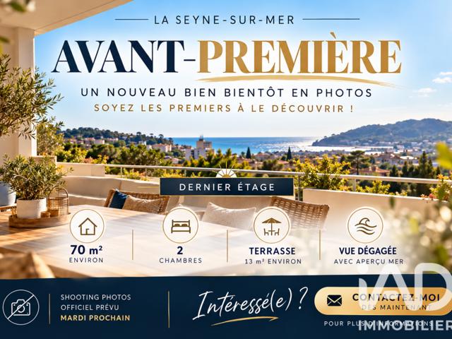 Vente  Appartement F3  de 70 m² à La Seyne 275 000 euros Réf: SFN-2141900