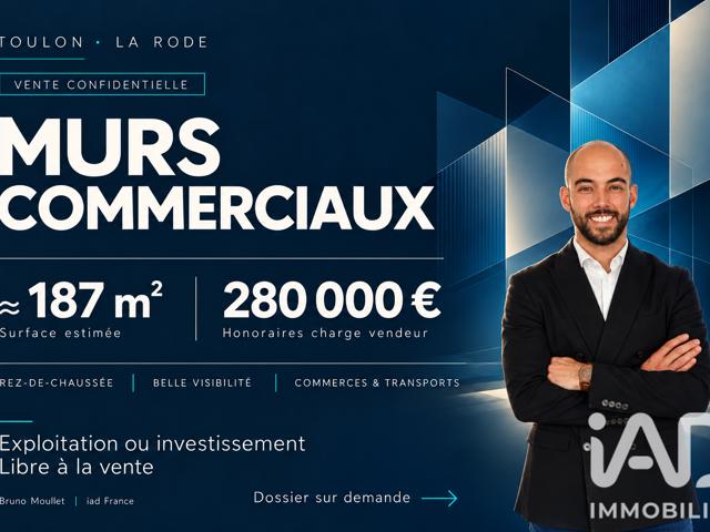 Vente  Local commercial de 186 m² à Toulon 280 000 euros Réf: SFN-2138611